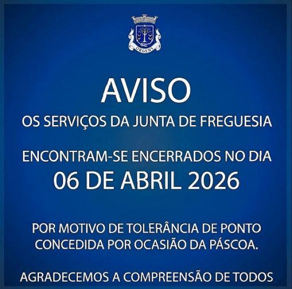 Aviso de Encerramento da Junta no dia 06/04/2026